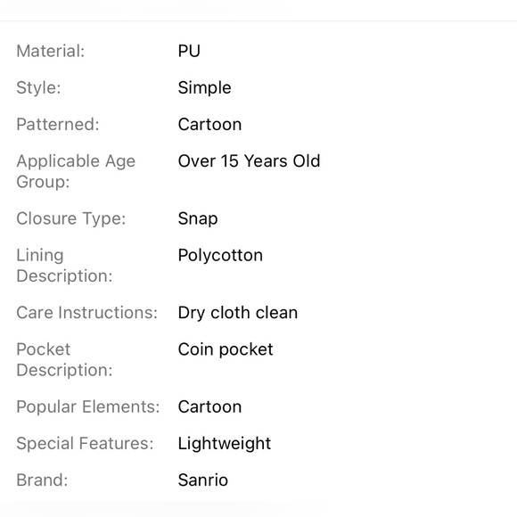 🆕 Hello Kitty, Kuromi and My Melody Wallet Coin Purse Snap Closure - NIB - Picture 10 of 11